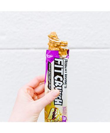 FITCRUNCH Snack Size Protein Bars by Robert Irvine - 6-Layer Baked Bar with Soft Cake Core - Peanut Butter and Jelly Flavor (18 Count) - Buy Online on GoSupps.com