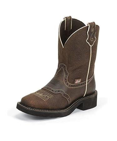 Justin Women's Mandra Western Boot Square Toe - Gy9618 7 Narrow Brown