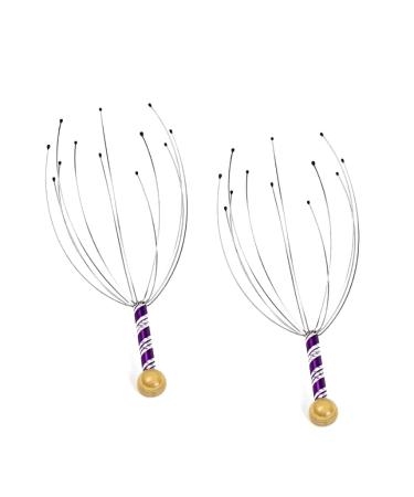 dijiusidy 2pcs Octopus Shape Head Scratcher Manual Stainless Steel Wire Body Stress Relief Claw Equipment for Relaxation