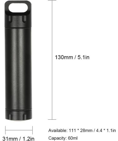 EKLOEN Outdoor Waterproof Capsule: Portable Container Holder Case - Black - Buy Online on GoSupps.com