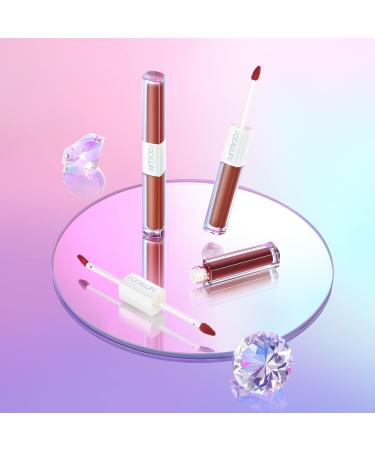 FOCALLURE 2 in 1 Dual Head Matte Velvet Lip Gloss | Long-Lasting Waterproof Liquid Lipstick | Non-Cracking & Anti-Transfer Makeup C01 - Buy Online on GoSupps.com