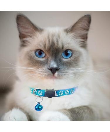 Hepplly 2-Pack Reflective Cat Collars with Bell - Quick Release Kitten Collars (Light Blue) - International Shipping Available - Buy Online on GoSupps.com