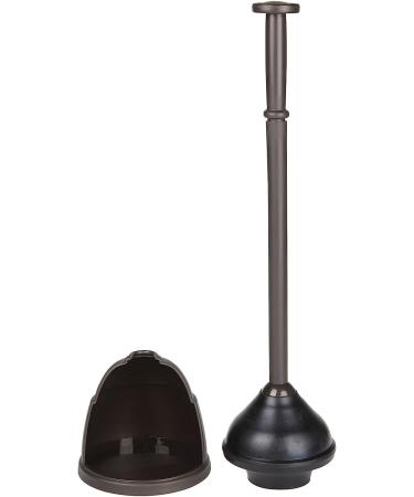 mDesign Bronze Toilet Plunger with Storage Holder Cover Set - Modern Design - Heavy Duty - Hyde Collection - Buy Online on GoSupps.com