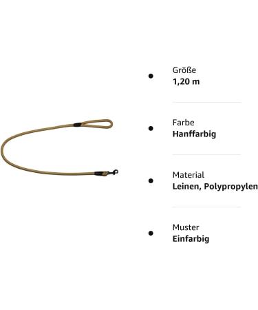 Buy Rope Leash with Hand Loop - 10mm 27 Colors 7 Lengths (1.20m Hemp-Colored) | International Shipping Available - Buy Online on GoSupps.com
