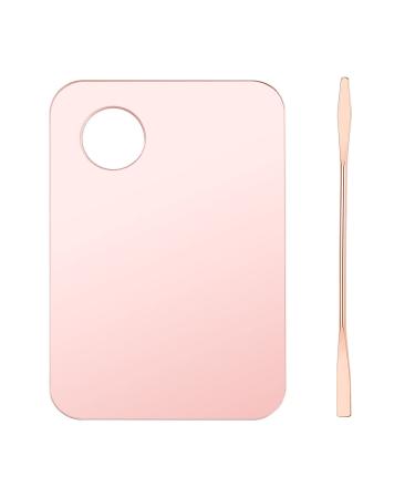 Makeup Spatula and Palette Set  Picasso Spatula Makeup Korean Nail Art Polish Mixing Plate Foundation Eyeshadow Eye Shadow Mixer Palette with Spatula Rod Pink