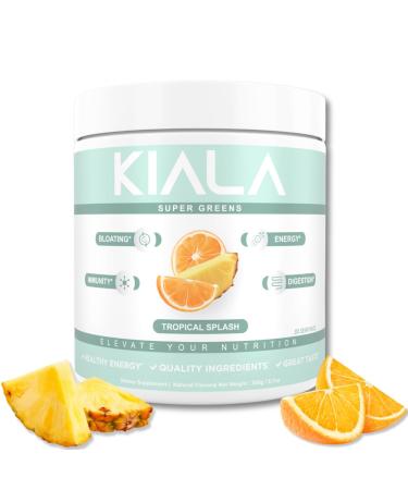Kiala Nutrition Super Greens Powder - Digestive Health for Women Bloating Relief Gut Health Skin Care with Spirulina (Tropical Splash) - Buy Online on GoSupps.com