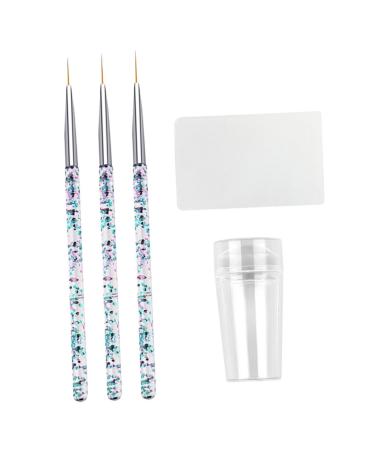 VINTORKY 1 Set Nail Brush Seal manicure painting nail art painting nail art pen nail art salon accessories french tip nail stamp nail stuff Nail supplies portable plastic