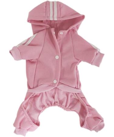 Buy Dogs Hoodies 4 Legs Overall | Warm Cotton Sweatshirt for Small to Big Dogs & Cats - Pink - Buy Online on GoSupps.com