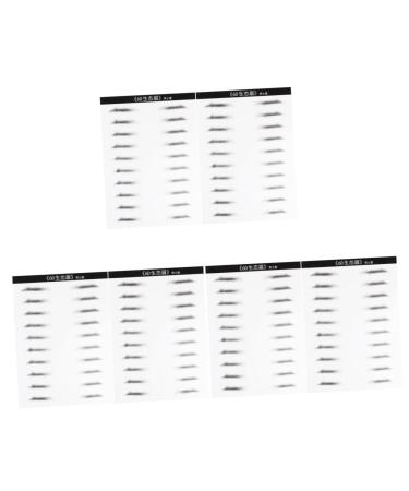 MAGICLULU 6 Sheets Pairs Simulation Eyebrow 6d Eyebrow Stickers Hair- Authentic Eyebrows Patch Artificial 3d