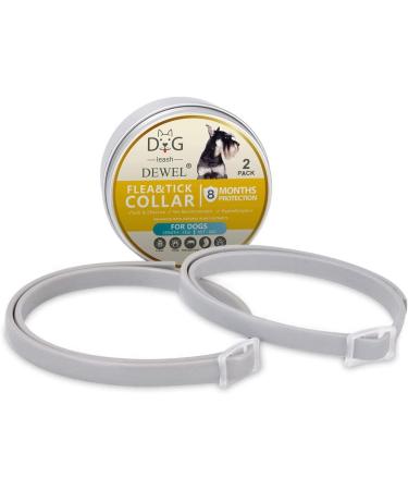 DEWEL 2PCS Adjustable Waterproof Tick Collar for Dogs & Cats - 63.5cm Flea Prevention - Buy Online on GoSupps.com