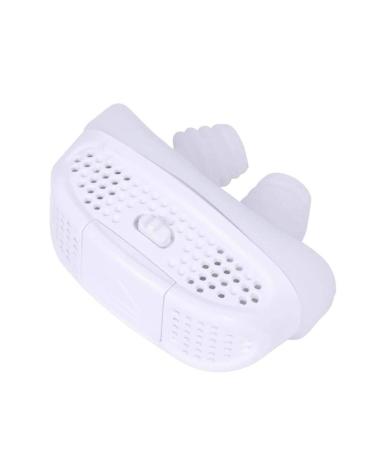 Sleep aid Portable Device Sleeper Protector Anti-snoring Mini Stop ABS Breathing Relief Nose Clip Electric (Color : White)