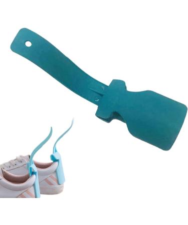 Virtcooy Shoe Lifting Aid | Unisex Sock Slider - Shoe Horn Shoe Wearing Aid Tool with Travel Handle Easy to Put On and Take Off Blue - Buy Online on GoSupps.com