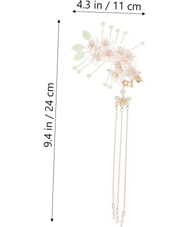 minkissy 2 Pairs Antique Hairpin Headdress Chinese Hanfu Vintage Chinese Hair Clip Wedding Hair Floral Hair Pin Hanfu Tassel Clip Chinese Hair Comb Hair Charms Crystal China Pearl Bride - Buy Online on GoSupps.com