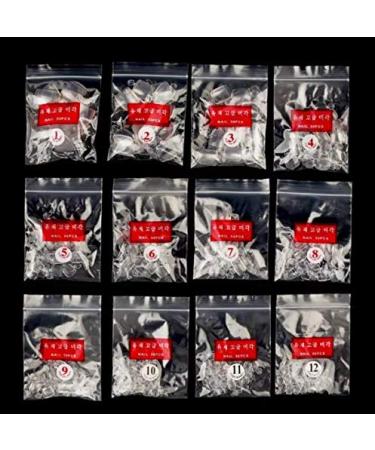 600 PCS 12 Sizes False Toenails | Full Cover Acrylic Toenails for Nail Salons & DIY Nail Art - Transparent - Buy Online on GoSupps.com