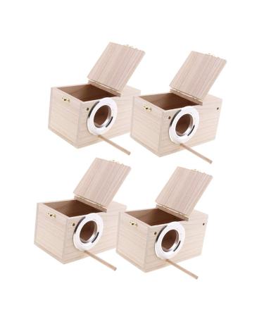 joyMerit 4Pcs Budgie Nest Box Breeding Boxes Aviary Bird Nesting With Stick