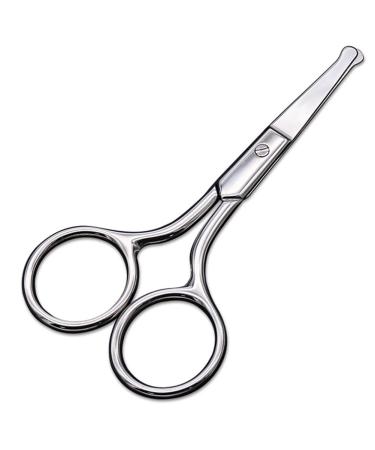 Nose Hair Scissors,eyebrow Scissors , Stainless Steel Small Scissors Round Tip Design, Will Not Hurt the Nasal Cavity. Professional Grooming Scissors for Eyelashes, Nose, Eyebrow Trimming, Mustache.
