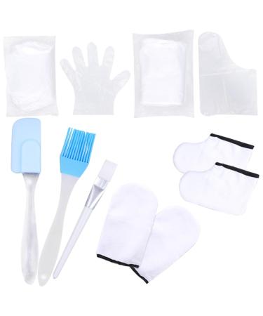 Moufles Hydratants la Paraffine pour Soins des Mains Pieds Lot 1 Paire Coton Blanc Cr me Hydratante Spa Accessoires de Soin pour Peau S che Spa Domicile Couleur Al atoire