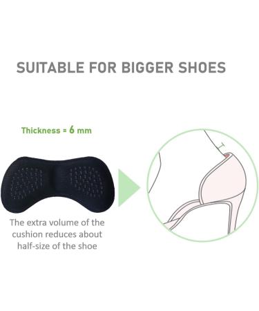 Vivofoot Anti-Slip Heel Cushions - 8 Pieces for Large Shoes Heel Protection Self-Adhesive Blister Prevention (Beige & Black) - Buy Online on GoSupps.com