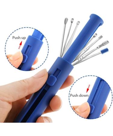 XIDAJIE 7pcs Ear Cleaner Earwax Removal Tool Set - Spring Spoon Ear Pick Cleanser Care, Green - Buy Online on GoSupps.com
