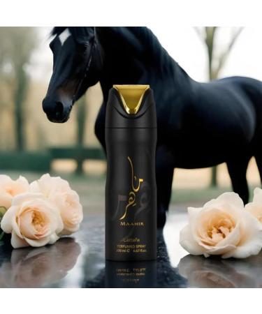Lattafa Maahir Perfumed Deodorant Spray - 6.6 Ounce Unisex | Eco-Friendly Long-Lasting Fragrance | Shop Internationally - Buy Online on GoSupps.com