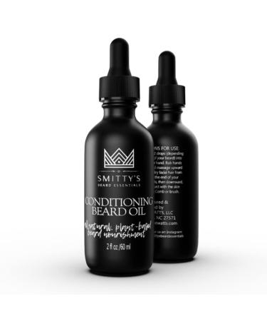 Smitty s Conditioning Beard Oil | 2oz All-Natural & Organic | Softens Conditions Promotes Beard Growth | Beard Grooming & Mustache Care - Buy Online on GoSupps.com