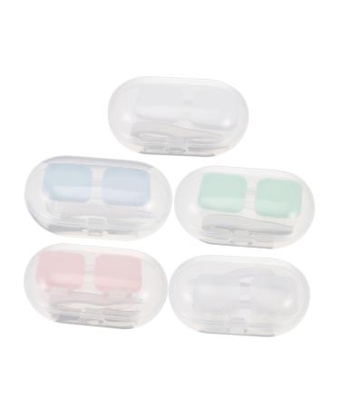 Ultechnovo 5 sentences Push glasses case container container for contact lenses container for eye lenses travel stop case.