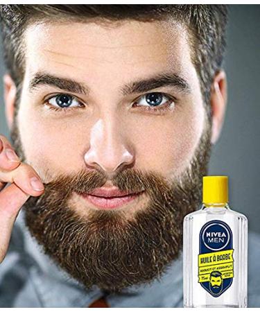 NIVEA MEN Beard Oil Set - 3 x 75 ml - Fabric Softener Soy Oil & Burdock Root for Long Beard Care - International Shipping Available - Buy Online on GoSupps.com