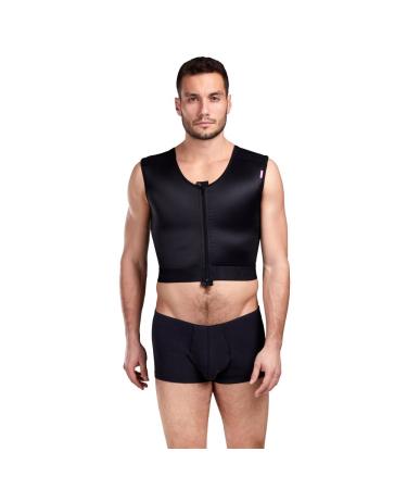 LIPOELASTIC MTmS Comfort - Medical Post OP Gynecomastia Compression Vest Black X-Large Black