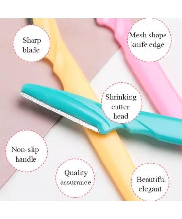 Buy Eyebrow Razor & Dermaplaning Tool for Women - 3ct Facial Razors in Yellow | International Shipping Available - Buy Online on GoSupps.com