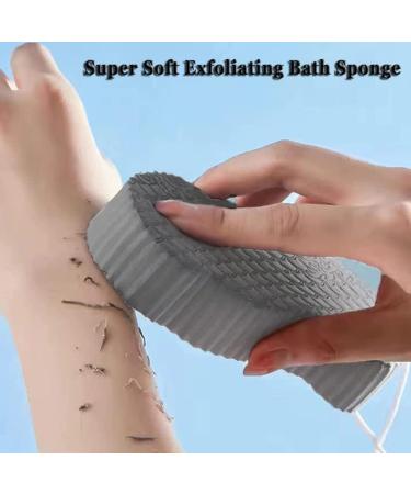 exfoliating bath sponge Super Soft Exfoliating Bath Sponge Exfoliator Dead Skin Remove Bath Sponge Shower Brush Sponge Bath Sponge for Adults Children and Pregnant Women Grey - Buy Online on GoSupps.com