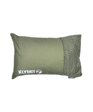 Klymit Drift Camping Pillow, Shredded Memory Foam Travel Pillow with Reversible Cover for Outdoor Use Green 1 Count (Pack of 1)