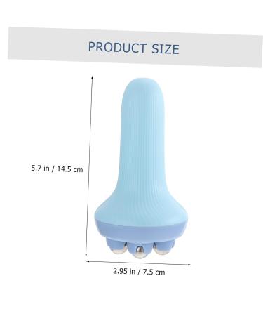FRCOLOR Blue Handheld Massage Roller - Exercise Tool for Muscle Relief | Face & Back Massager | International Shipping Available - Buy Online on GoSupps.com