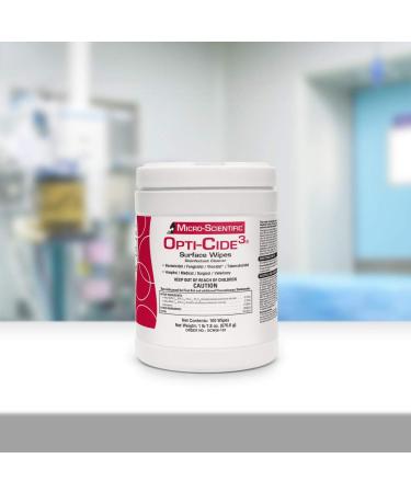 Micro-Scientific Opti-Cide3 Healthcare Grade Disinfecting Wipes - 100 Pack - Buy Online on GoSupps.com