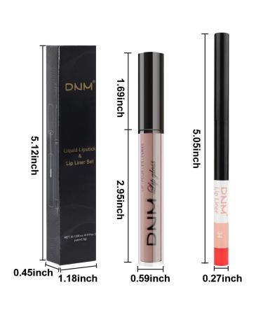AMY'S DIARY 2pcs Nude Matte Lip Liner and Lipstick Set - Long Lasting, Waterproof Liquid Lipstick and Lip Liner Kit - Matt Lips Makeup for 24H Wear (34) - Buy Online on GoSupps.com
