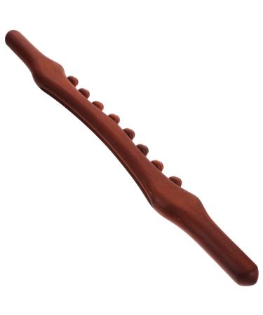 DRESSOOS Massager for Wood Body Massager Back Roller Wooden Fascia Roller Wooden Beads in the Waist Travel Massage