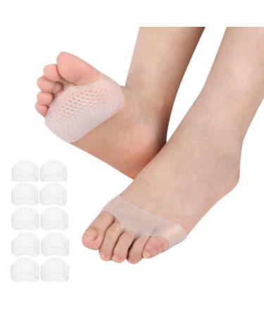 Metatarsal Pads  10PCS Forefoot Pad Silica Metatarsal PadsTransparent Soft Silicone Pad Pain Relief