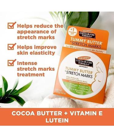 Cocoa Butter Formula Tummy for Stretch Marks - 4.4 Oz | Best Relief for Pregnancy & Weight Gain - Buy Online on GoSupps.com