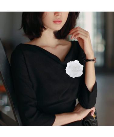 ARTIBETTER White Rose Hair Clip - Artificial Flower Hairpin for Wedding, Flamenco Dancer - Floral Hair Accessories - Buy Online on GoSupps.com