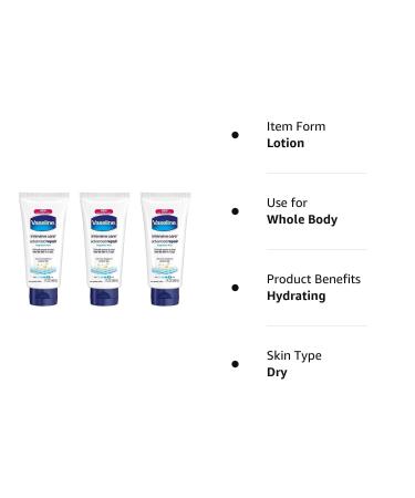 Vaseline Intensive Care Advanced Repair Fragrance-Free Body Lotion 2oz Travel Size (Pack of 3) - Buy Online on GoSupps.com