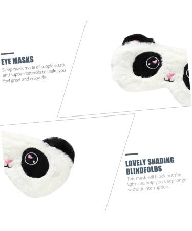 Angoily Plush Silk Eye Mask Set - 2pcs Cartoon Blindfolds for Sleep & Travel Comfortable Satin Eye Cover for Adults - Black & White - Buy Online on GoSupps.com