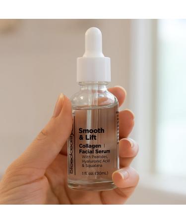 Global Beauty Care Smooth & Lift Collagen Facial Serum Peptides Hyaluronic Acid 1 fl. oz (30mL) 1 Fl Oz (Pack of 1) - Buy Online on GoSupps.com