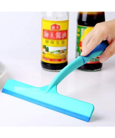 Blue Glass Scrape Bathroom Wiper Shower Cleaner for Shower Doors Bathroom Kitchen Window - Buy Online on GoSupps.com