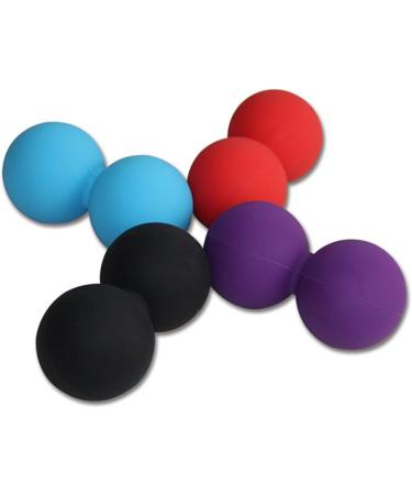 Minkissy 3x Silicone Foam Scooters & Massage Balls - Fitness Yoga Mobility & Self-Massage Toys - Red - Buy Online on GoSupps.com