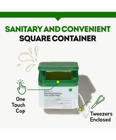 EUNYUL Lab Calming Solution CICA Toner Pad - Vegan Cotton Face Pads | 190ml | Korean Skincare for Soothing Skin - 60 Pads - Buy Online on GoSupps.com