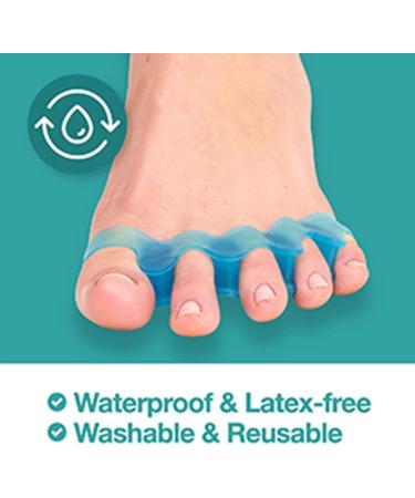 Silicone Toe Spreader & Separator - 2 Pieces for Pedicure & Hallux Valgus Relief - Unisex Blue Foot Correction Tool - Buy Online on GoSupps.com