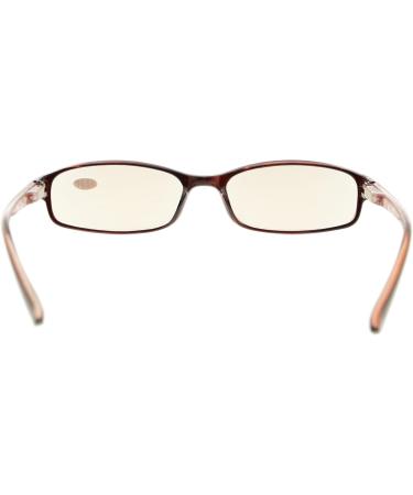 Eyekeper Anti-Blue Light Reading Glasses for Women - Crystal Clear Hinge Amber Tinted Lens 2.75 Red Pattern - Enhance Your iPad & Tablet Experience - Buy Online on GoSupps.com