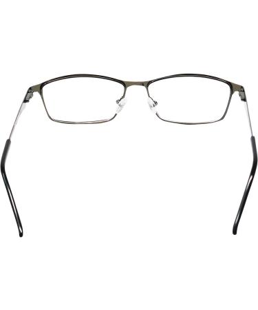 Buy Mini Elegant Anti-Flashing Reading Glasses - Blue Light Filter Rectangular Design Stainless Steel Frame Includes Free Case - 2.5 Diopters for Men & Women - Buy Online on GoSupps.com