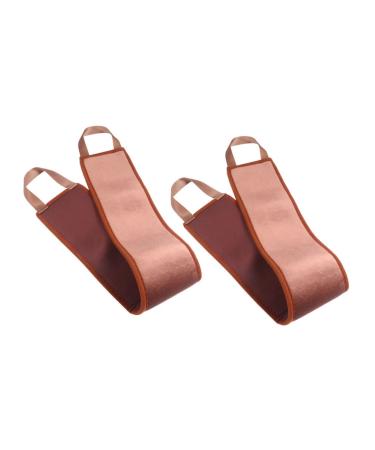 FOMIYES 2pcs Apply Back Rub Facial Scrubber Stretch Belt Tool Face Massage Tools Exfoliating Back Scrubber Back Lotion Applicators Sunless Tanning Applicator Spa Tan Strip Back Rub Towel