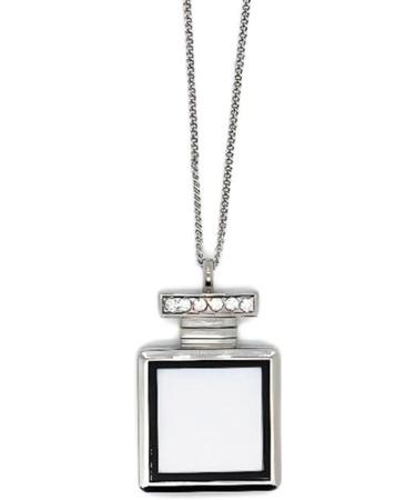 Personalized Oralgos Sublimation Photo Necklace - Custom Jewelry Silver Perfume Bottle Pendant - Buy Online on GoSupps.com