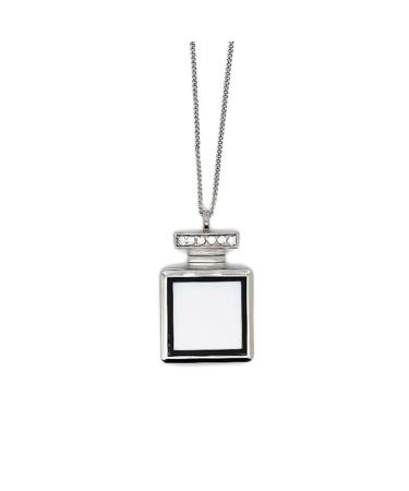 Oralgos sublimation photo necklace heat transfer trailer jewelry perfume bottle pendant necklace personalized jewelry silver
